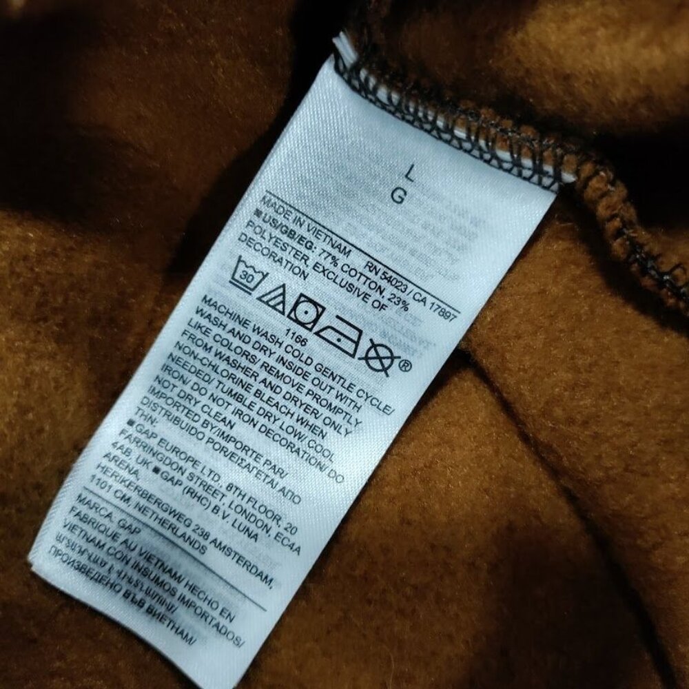 NWT Gap x Dapper Dan DAP GAP Unisex M/L Houndstooth Hoodie & Pant Set Brown/Gold - Picture 10 of 16